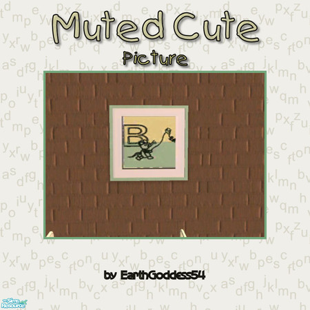 Sims 2 — Muted Cute Nursery - Painting by EarthGoddess54 — Part of the Muted Cute Nursery set. A recolor of Maxis'