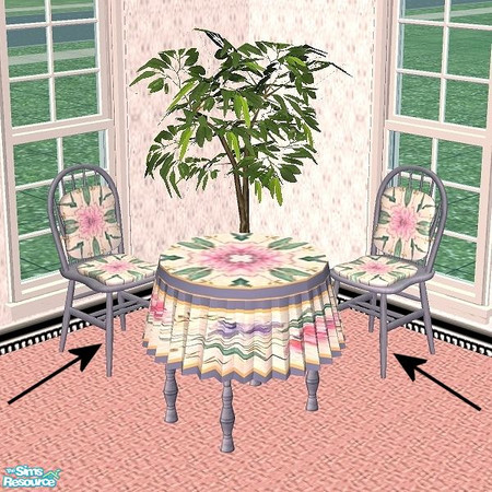 Sims 2 — Chair - Deco Flower by Raveena — This is the chair file. You will need Mummysim's mesh file for this object to
