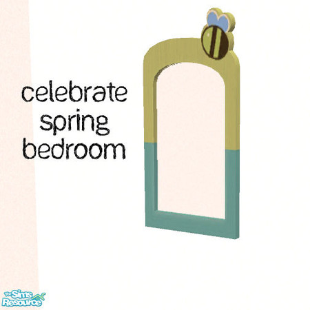 Sims 2 — Celebrate Spring Bedroom - Mirror by agaliha5 — This bedroom is a recolor of NoFrills Honeybee Sets. You must