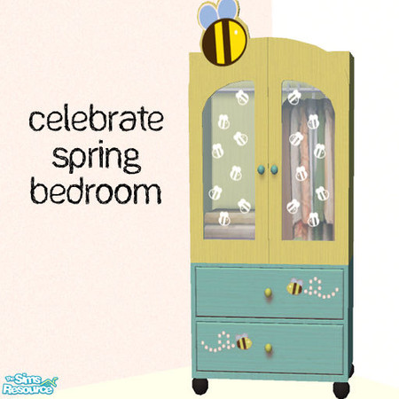 Sims 2 — Celebrate Spring Bedroom - dresser by agaliha5 — This bedroom is a recolor of NoFrills Honeybee Sets. You must
