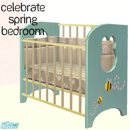 Sims 2 — Celebrate Spring Bedroom - crib by agaliha5 — This bedroom is a recolor of NoFrills Honeybee Sets. You must