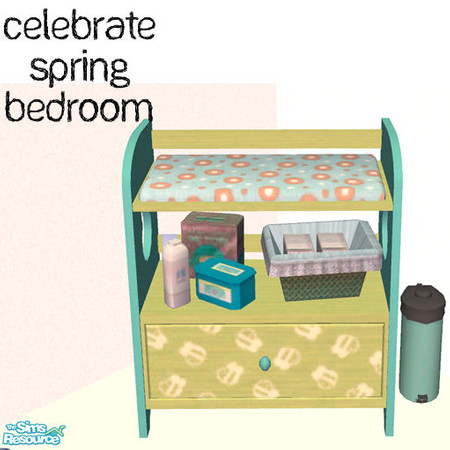 Sims 2 — Celebrate Spring Bedroom - chaning table by agaliha5 — This bedroom is a recolor of NoFrills Honeybee Sets. You