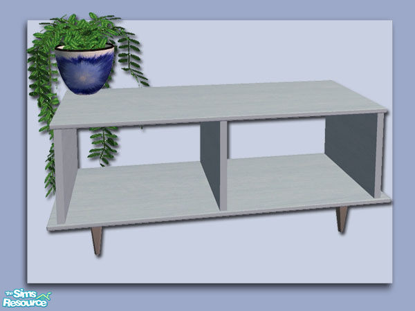 Sims 2 — Flare:Ice Blue - Coffee Table by Shakeshaft — Part of a recolour of my Flare room set in Ice Blue with a