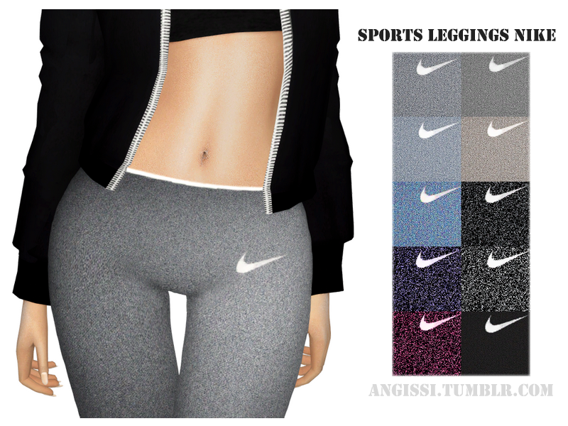 Sims 4 - Sports leggings Nike by ANGISSI - 10 colors HQ compatible Category...