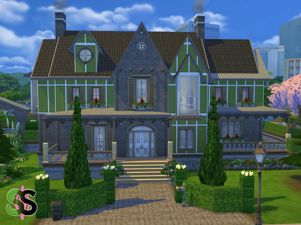 Sims 4 — Green Leaves (NoCC) by SIMSnippets — Large family home. This house has 4 bedrooms and 4 bathrooms, so it's