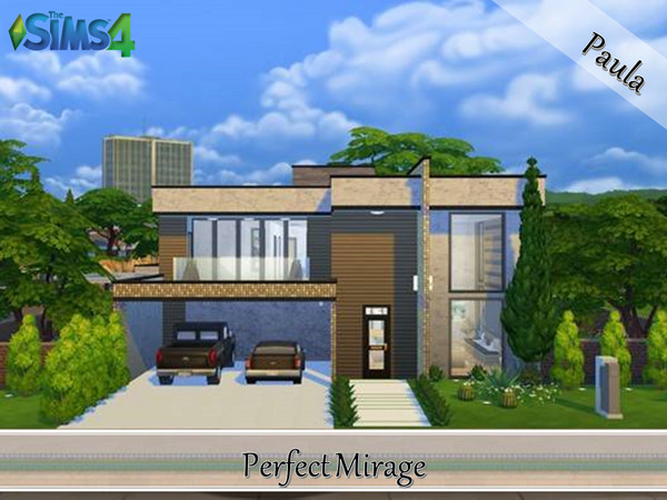 Sims 4 — Perfect Mirage by PaulaBATS — Modern mansion with ground floor with open concept. 4 bedrooms including the