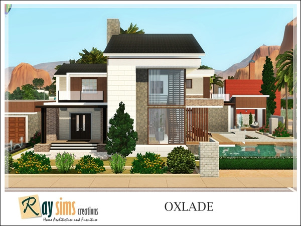 Sims 3 — Oxlade by RayDesign9 — New modern house for you! This interior and exterior house designed with contemporary