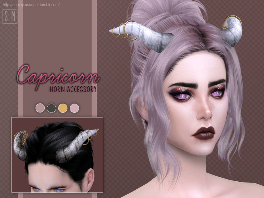 hungersnød sy Tilgivende The Sims Resource - [ Capricorn ] - Horn Accessory