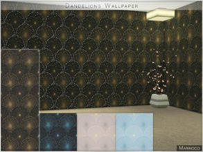 Sims 4 — Dandelions Wallpaper by Marinoco — Dandelions wallpaper contains 4 colors. Simple, clean, design with sparkling