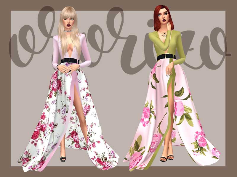 Sims 4 The Sims Resource | Ondria Recolor Evening Dress Nr02 (SLYD) by TSR Creator