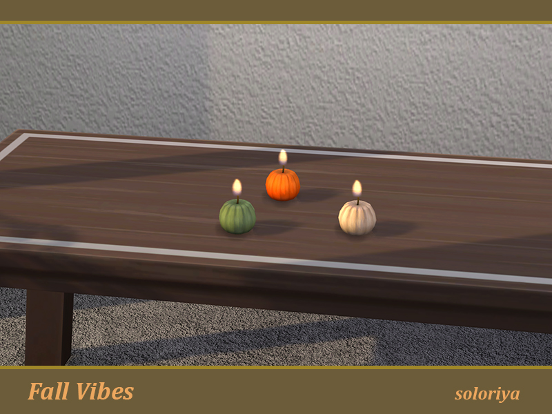 The Sims Resource - Fall Vibes Pumpkin Candle