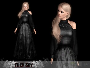 Sims 3 — Dress Black Widow by Shushilda2 — Dress Black Widow from a clip They Say https://youtu.be/N7dIUg1lE_k - New mesh