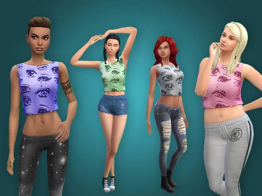 The Sims Resource - Crop-Top for Women - Perfect Patio needed