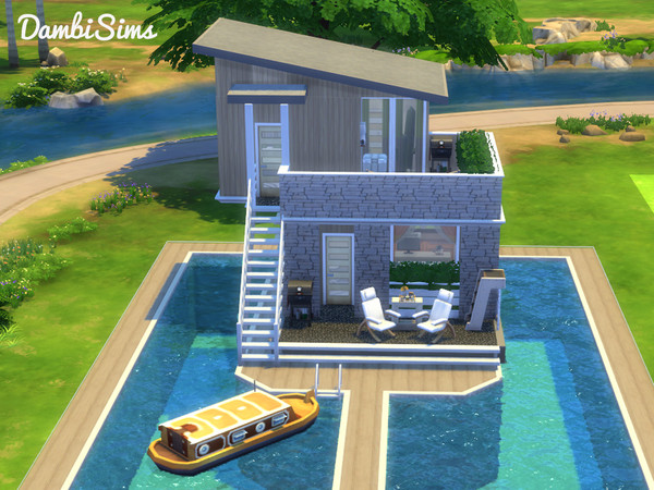 Sims 4 — Modern Vacation Resort 2in1 Apartment by dambisims — This build is a small resort apartment set of two modern