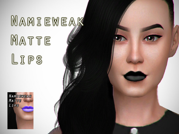 Sims 4 — Namieweak Matte Lips v1 by MiniBomb — First CC I've ever made... I'd be great to hear some feedbacks! . Comes