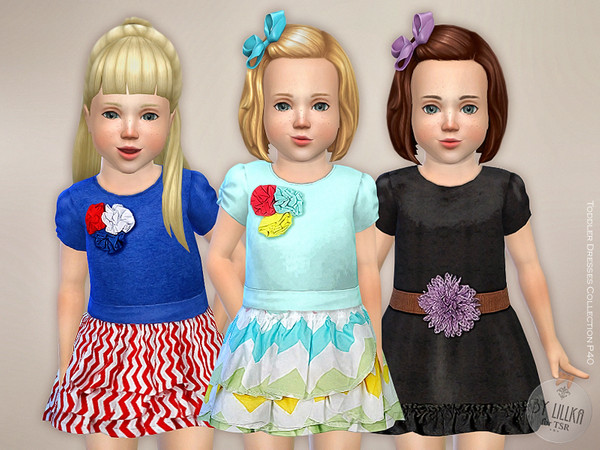 Sims 4 — Toddler Dresses Collection P40  [NEEDS TODDLER STUFF] by lillka — Toddler Dresses Collection P40 New item / 3