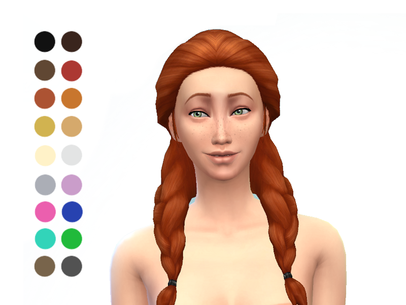The Sims Resource - Braided Pigtails - Spa Day needed