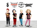 Sims 4 — Toddler Band Tees by omgitsmarie — 11 great tops for your sims tiny little punk rock tots. Male and Female. 2