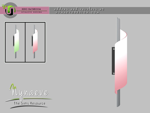Sims 4 — Xero Wall Fixture by NynaeveDesign — Xero Bathroom - Wall Fixture Located in Lighting - Wall Lights Price: 33