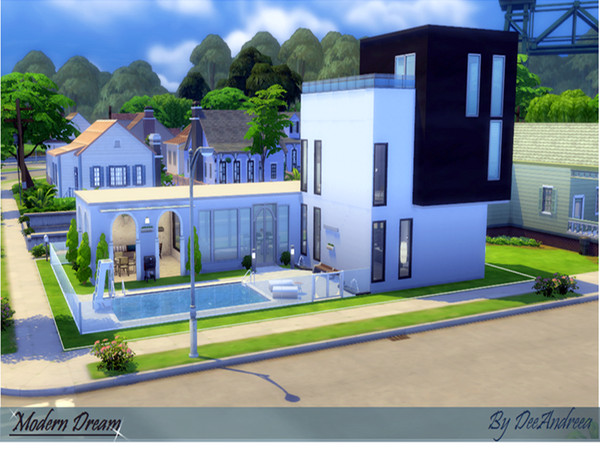 Sims 4 — Modern Dream (House) by Deeuts — This modern house may be the dream for a couple with their child. The house