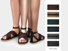 Sims 4 — PHS Sandals by mauvemorn — Crisscross-strap sandals. Read creator notes for more details.