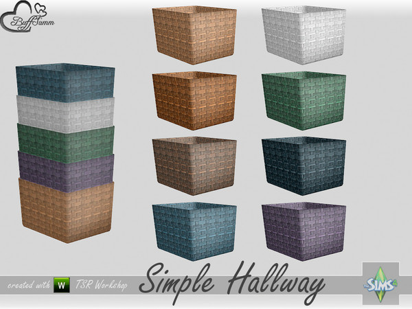 Sims 4 — Simple Hallway Basket by BuffSumm — Part of the *Simple Hallway* Set ***TSRAA***