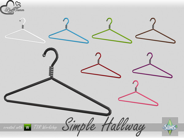 Sims 4 — Simple Hallway Cloth Hanger by BuffSumm — Part of the *Simple Hallway* Set ***TSRAA***