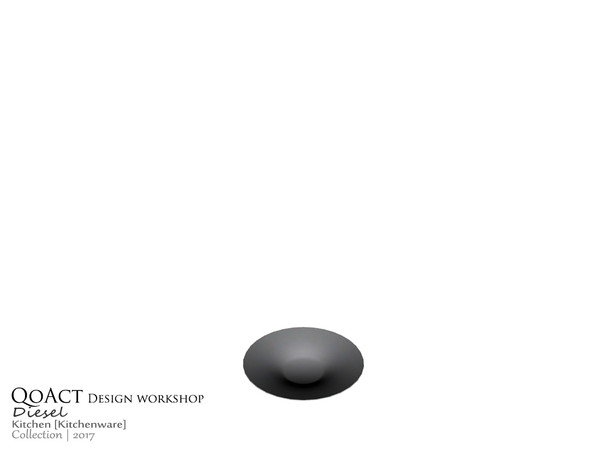 Sims 3 — Diesel Dinner Plate by QoAct — Part of the Diesel Kitchen QoAct Design Workshop | 2017 Kitchen Collection