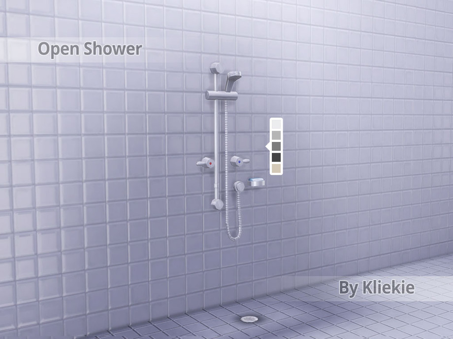 Sims 4 - Open Shower by kliekie - Open version of the 'Post Modern Sho...