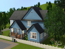 Sims 3 — The Blue Sunrise by Mpart777 — This is a family home with 8 rooms in it, a shed, and four bathrooms. Two of the