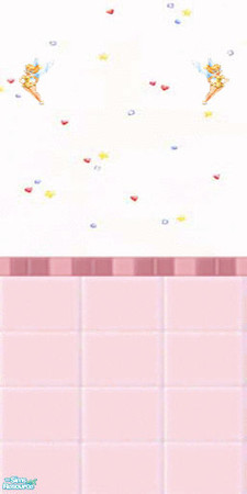 Sims 2 — am_bathroom_fantasy_01 by Cruella — Bathroom wall featuring fantasies of Tinkerbell.