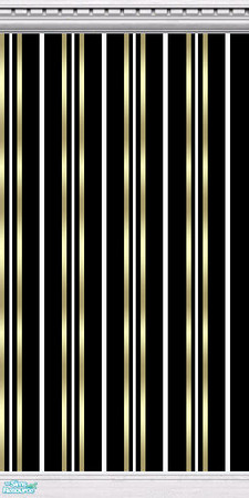 Sims 2 — Blahwhigo by TSR Archive —  What happens when you mix black and white, and gold? You get the blawhigo wall.
