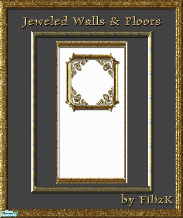 Sims 2 — Jeweled Set - Wall 2 by filizk — Yet another sparkling wall that will make your sims' houses shine like a jewel.