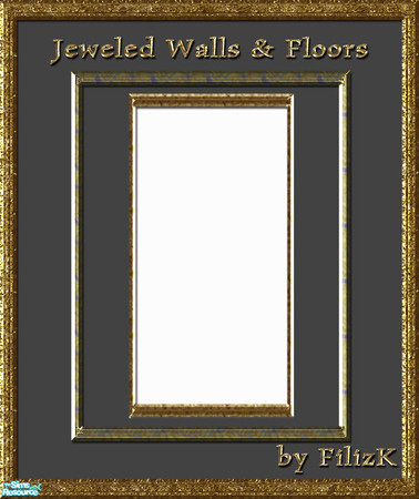 Sims 2 — Jeweled Set - Wall 1 by filizk — Yet another sparkling wall that will make your sims' houses shine like a jewel.