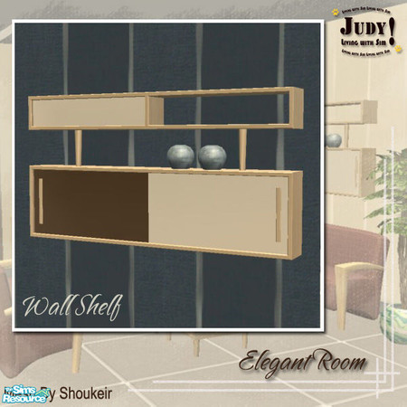 Sims 2 — Judy Elegant Living Room - Wall Shelf by judyhugsnoopy — Another recolor choice for your sim house :) Light
