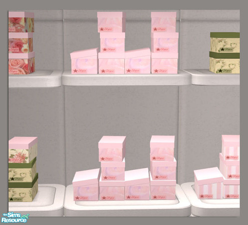 Sims 2 — 4 Box Stack PinkStarr - 445332 by DOT — 4 Box Stack PinkStarr. Stacked Boxes. Sims2 by DOT of The Sims Resource.