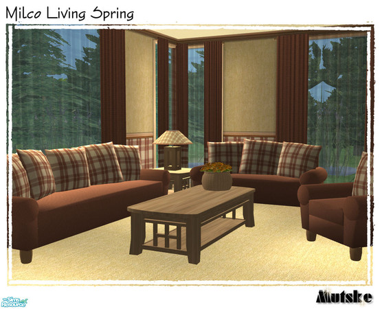 Sims 2 — Milco Spring Living by Mutske — Recolor of my Milco Livingroom set.