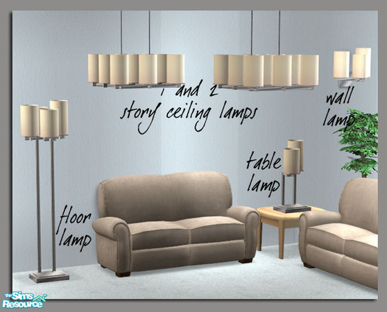 Sims 2 — 2Story Tube Ceiling Light MESH by DOT — 2 Story Tube Ceiling Light MESH. Sims2 by DOT of The Sims Resource.