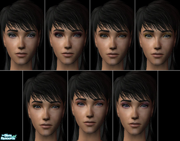 Sims 2 — Karma Eyeshadow by CorneliaSrownal — Karma Eyeshadow includes seven mystic colors for every Sim.