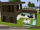 Sims 3 — Alfresco Modern by KATastrophic — A modern house which features floor to ceiling windows to let natural light