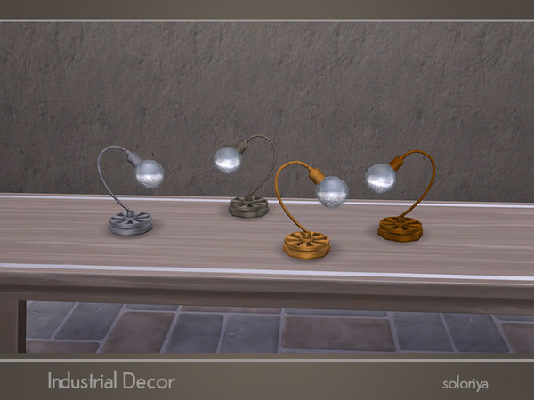 Sims 4 — Industrial Decor Decorative Lamp by soloriya — Decorative table lamp with sand inside. Part of Industrial Decor