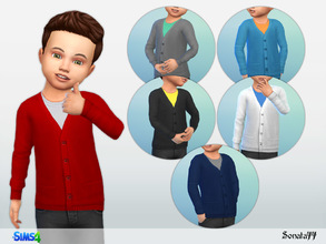 Sims 4 — S77 toddler 25 by Sonata77 — Classic cardigan for toddler boys. New item. Base game. 6 colors.