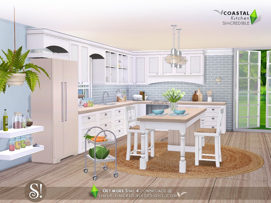 Sims 4 - Coastal Kitchen by SIMcredible! 