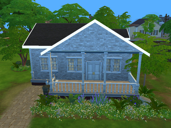 Sims 4 — Daisy Hovel by Mini_Simmer — This Home features A beautiful Brown Kitchen along with a Bar in it. A modern