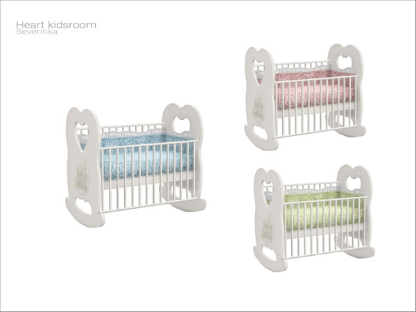 Sims 4 — [Heart kidsroom] - deco crib by Severinka_ — Decorative baby crib From the set 'Heart kidsroom' Build / Buy
