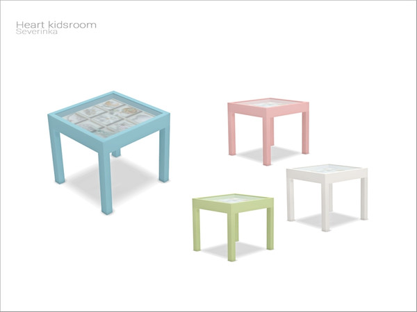 Sims 4 — [Heart kidsroom] - dining table by Severinka_ — Dining table From the set 'Heart kidsroom' Build / Buy category: