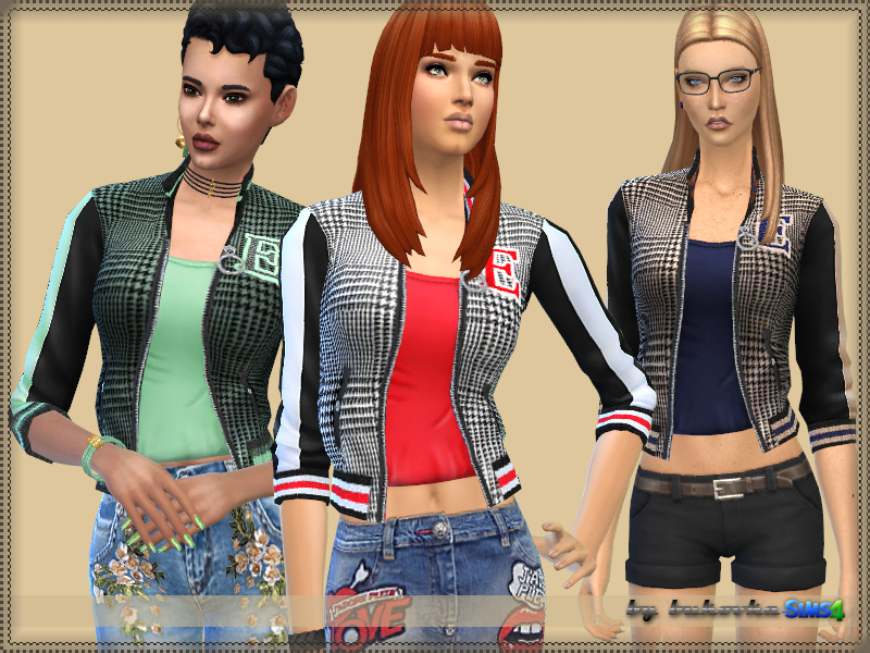 The Sims Resource - Bomber Jacket E