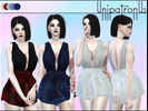 Sims 4 — Aster Dress Recolor (Need mesh) by unipatronus — Recolor of alainalina's Aster Dress, 6 swatches -4 prints -2