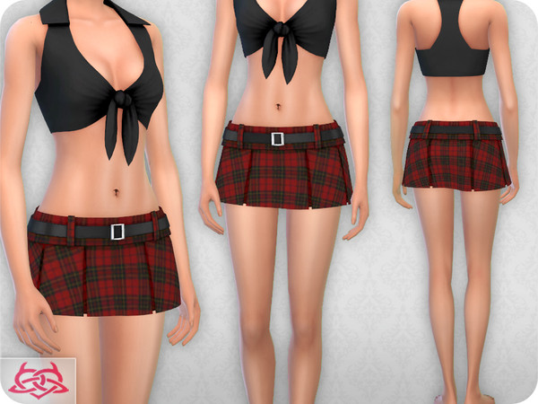 Sims 4 — Mini Pleated 2 RECOLOR 1 (Needs mesh) by Colores_Urbanos — 10 options Need mesh, look at recommended or