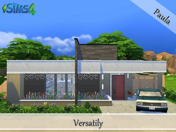 Sims 4 — Versatily by PaulaBATS — Modern house, especially for those who like small, but cozy house. Built in New Crest